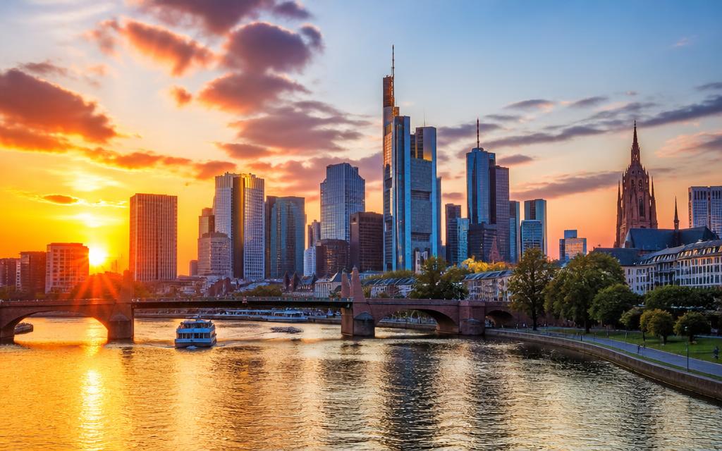The Frankfurt skyline, served non-stop from TURVESSA